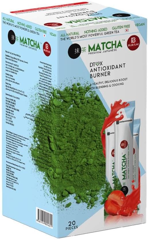 Strawberry Matcha Detox Tea – Premium Japanese Blend | 20 x 7g Tea Bags