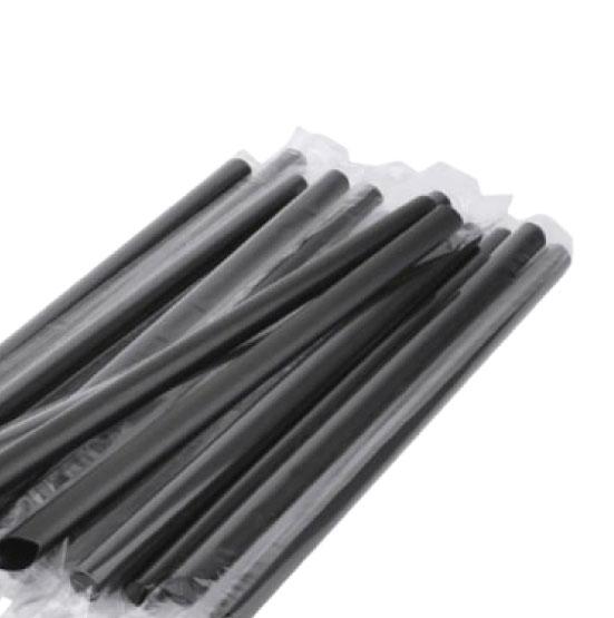 Трубочки BUBBLE TEA для коктейлю Чорна в інд.уп, упаковка 250 шт, 014000055