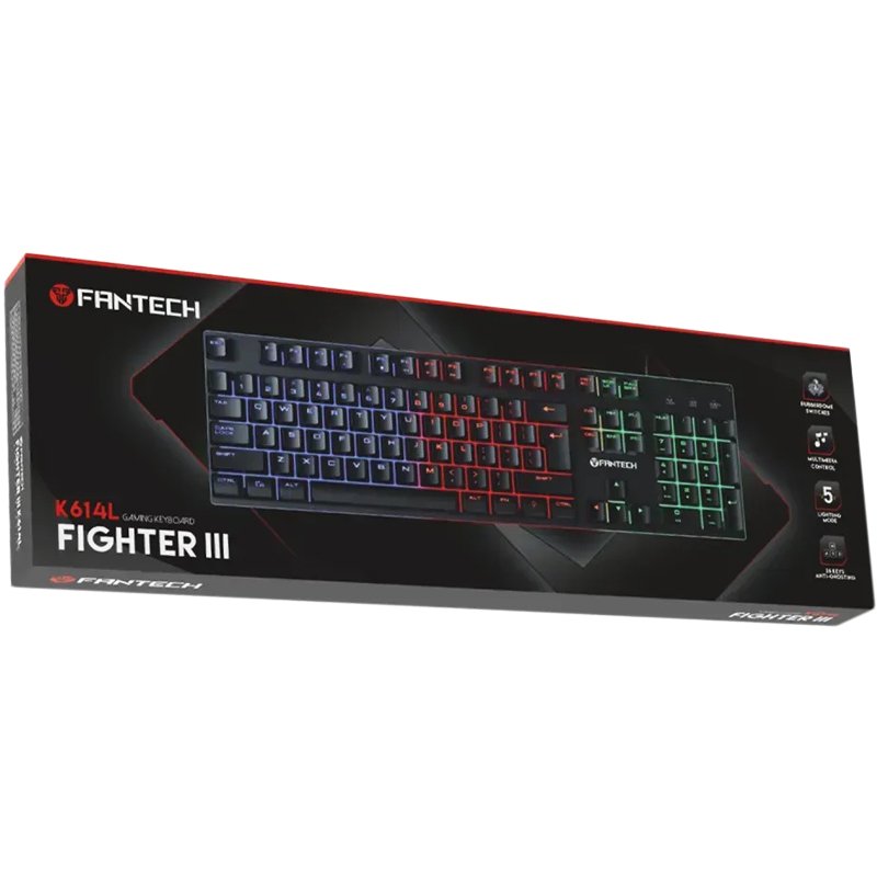 Клавіатура Fantech K614L FIGHTER III Mechanical USB RGB Black