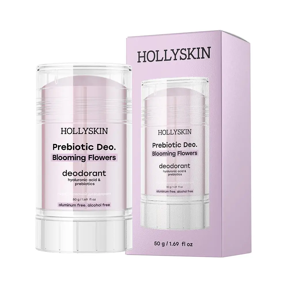 Парфумований дезодорант з гіалуроновою кислотою і пребіотиками HOLLYSKIN Prebiotic Deo. Blooming Flowers