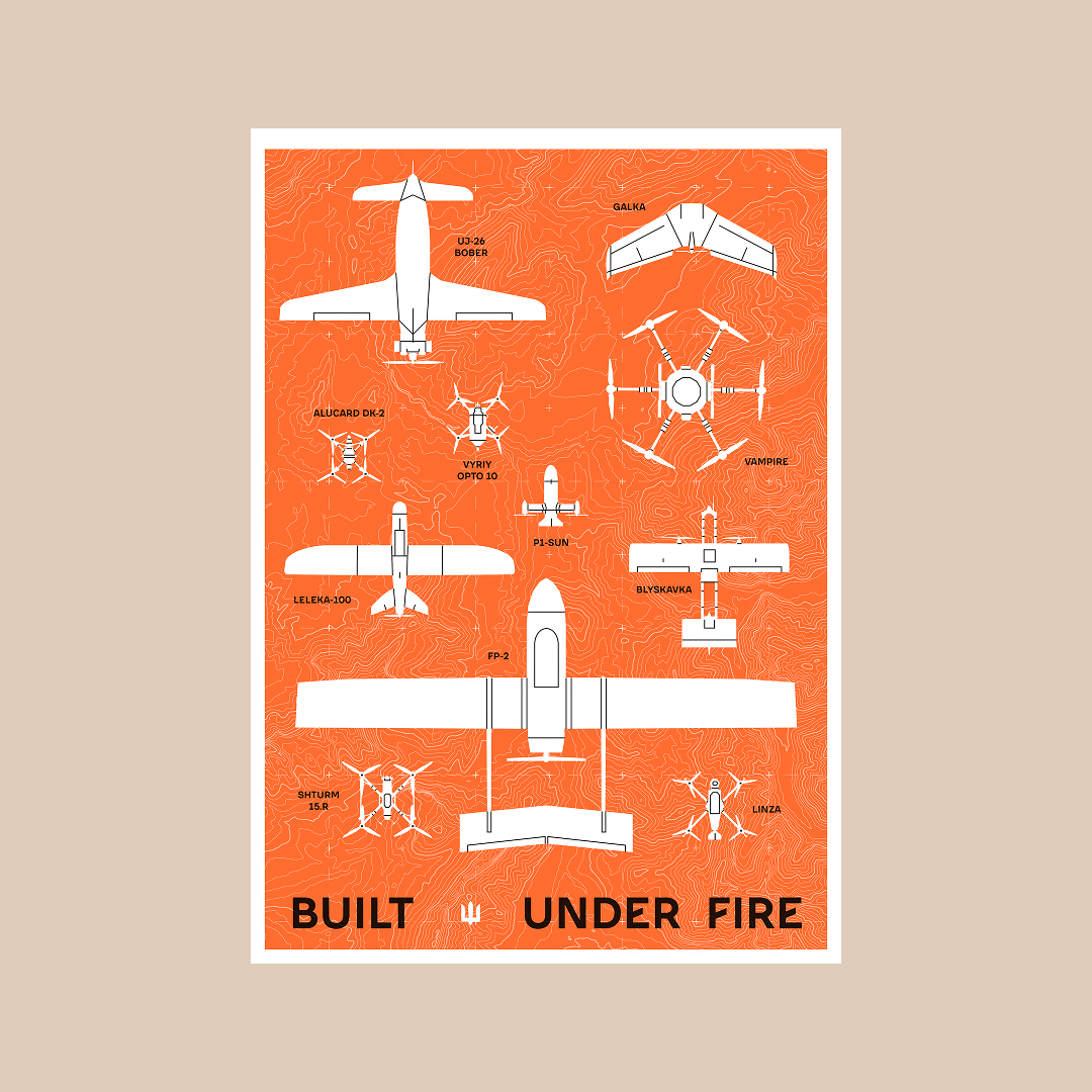 Built Under Fire Poster (Orange)