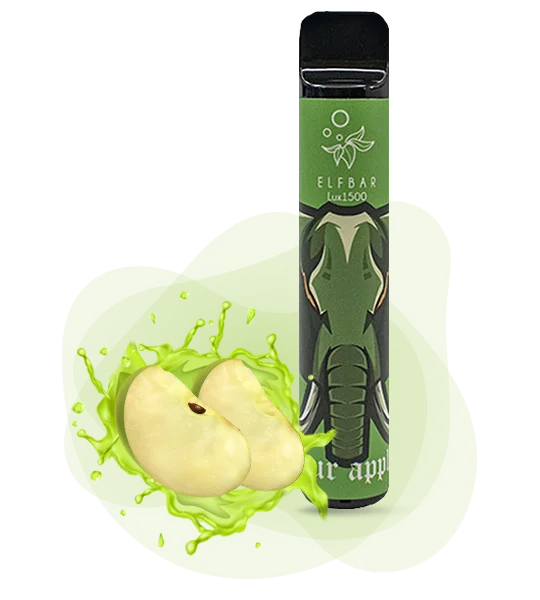 Elf Bar 1500 LUX Sour Apple (Кисле Яблуко)