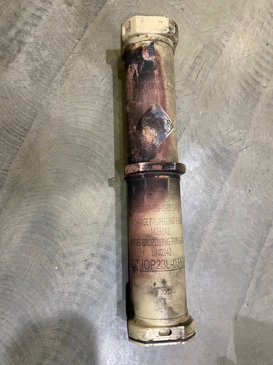 Оригінальний тубус від 155-мм артилерійських зарядів M232A2 MACS (США)