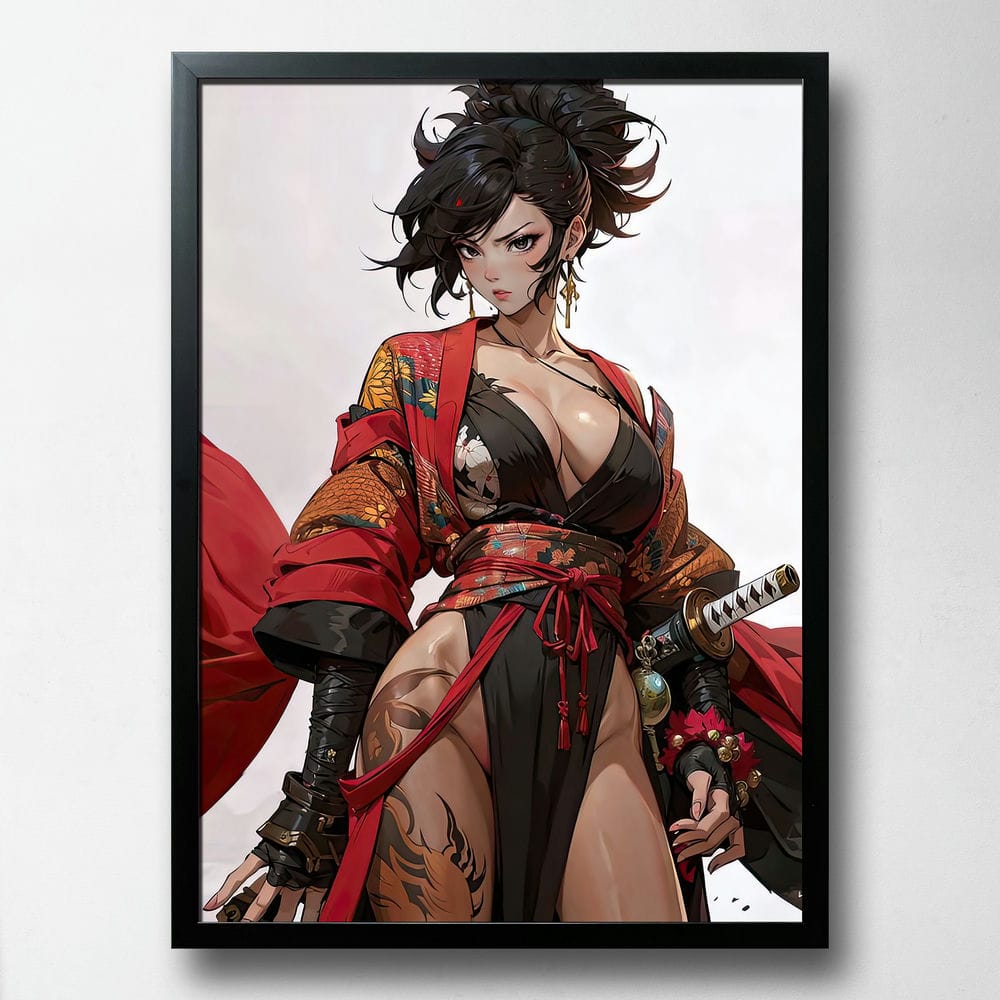 Постер Дівчина-самурай аніме, ПВХ