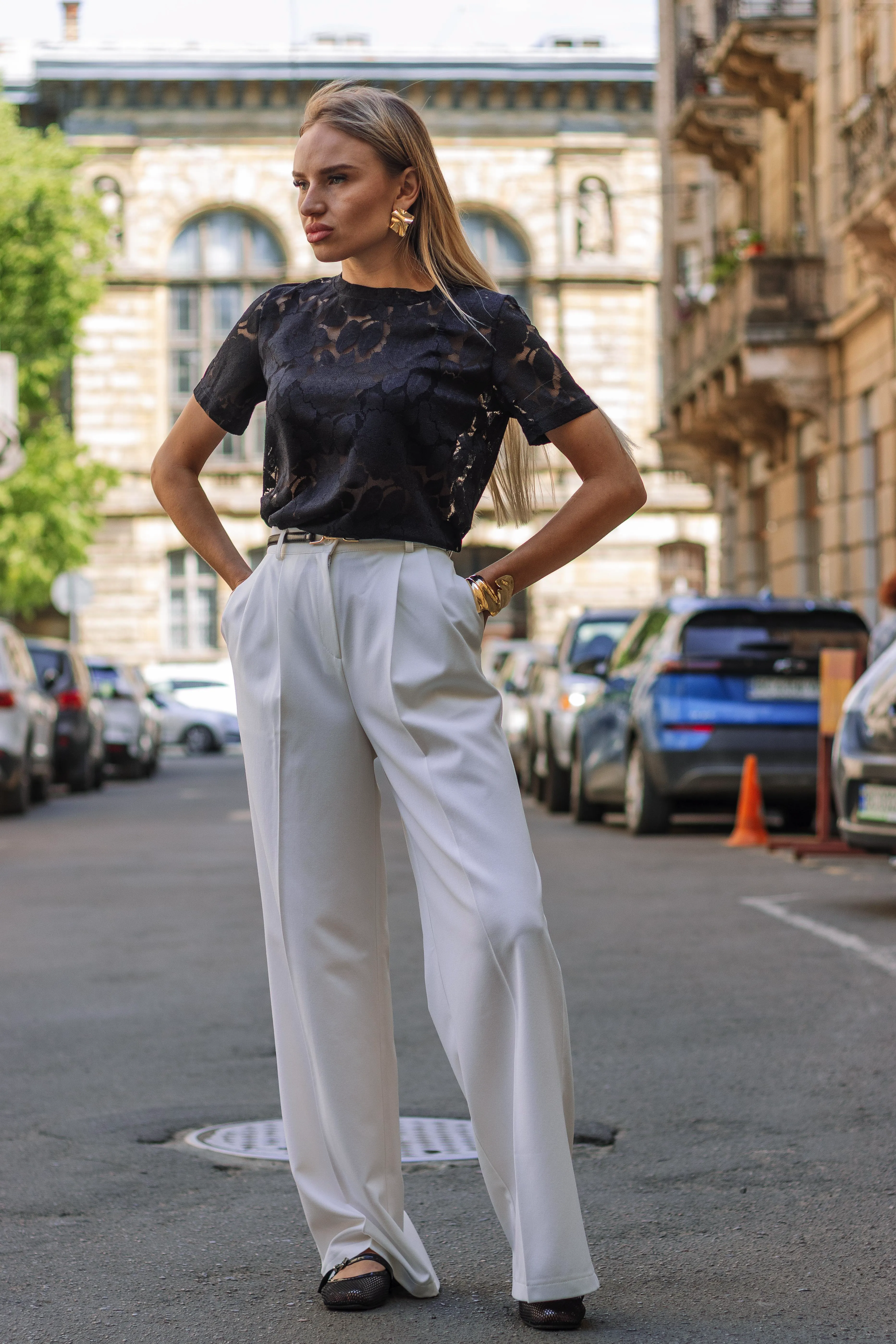 штани Basic white
