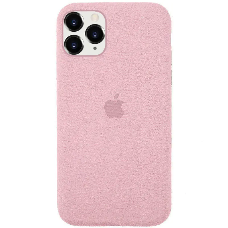 Чохол Alcantara full premium for iPhone 12/12 Pro pink