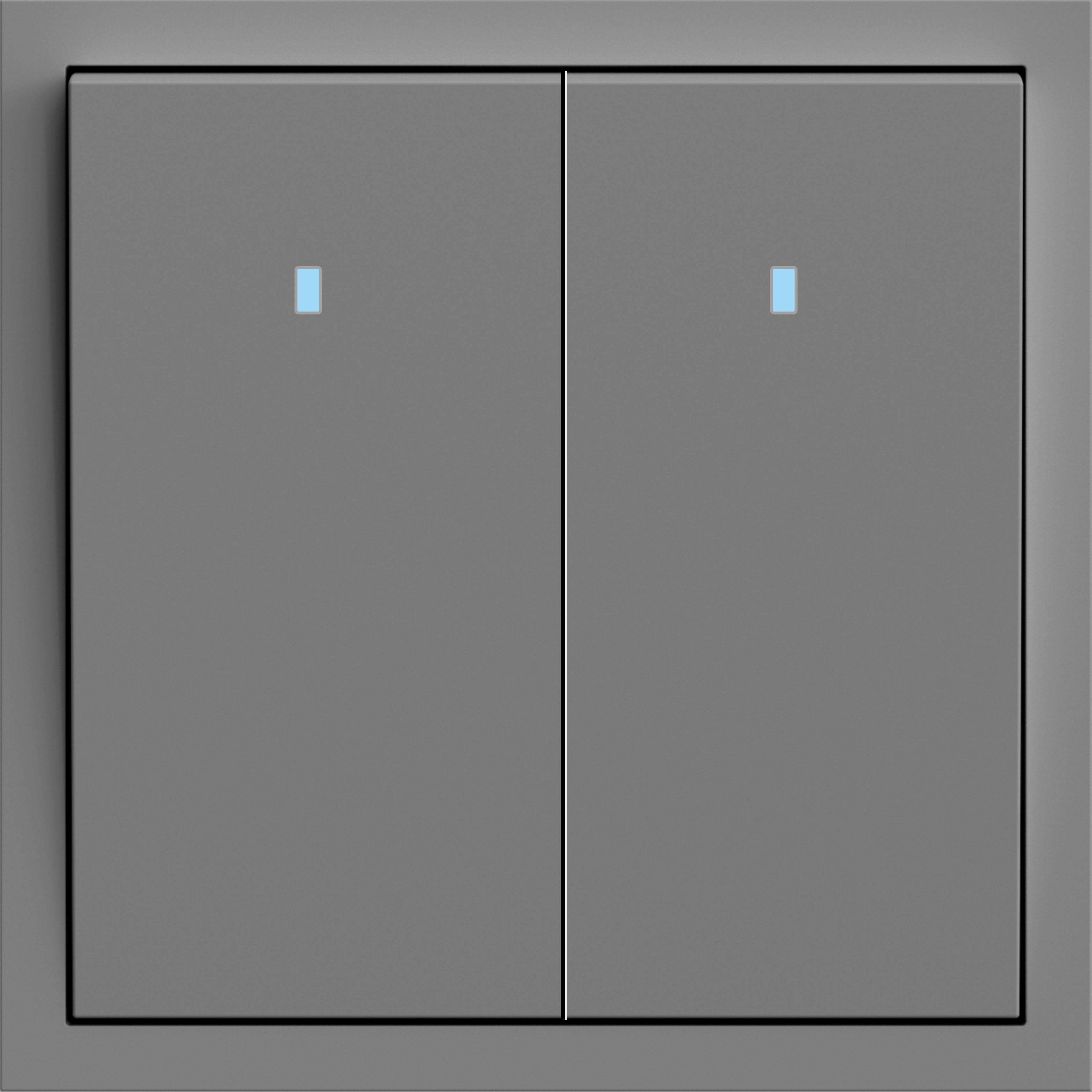 EV112L-G вимикач 2-кл. з підсвіткою, механізм сірий 10А Soft