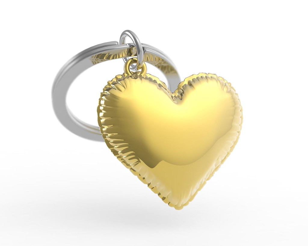 Брелок Metalmorphose Balloon Heart – стильний металевий аксесуар у формі серця, ідеальний для рюкзака, ключів або сумки