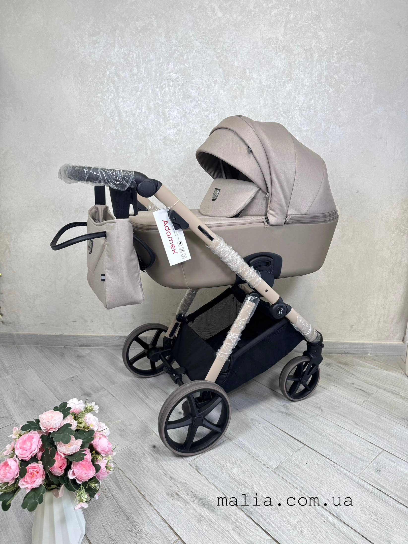 Коляска 2 в 1 Adamex Vivo PS-4 Cappuccino