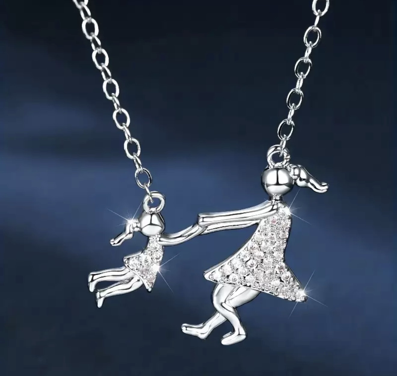 Намисто Мама та донька, ланцюжок з підвісткою, подарунок для мами, подарунок для доньки