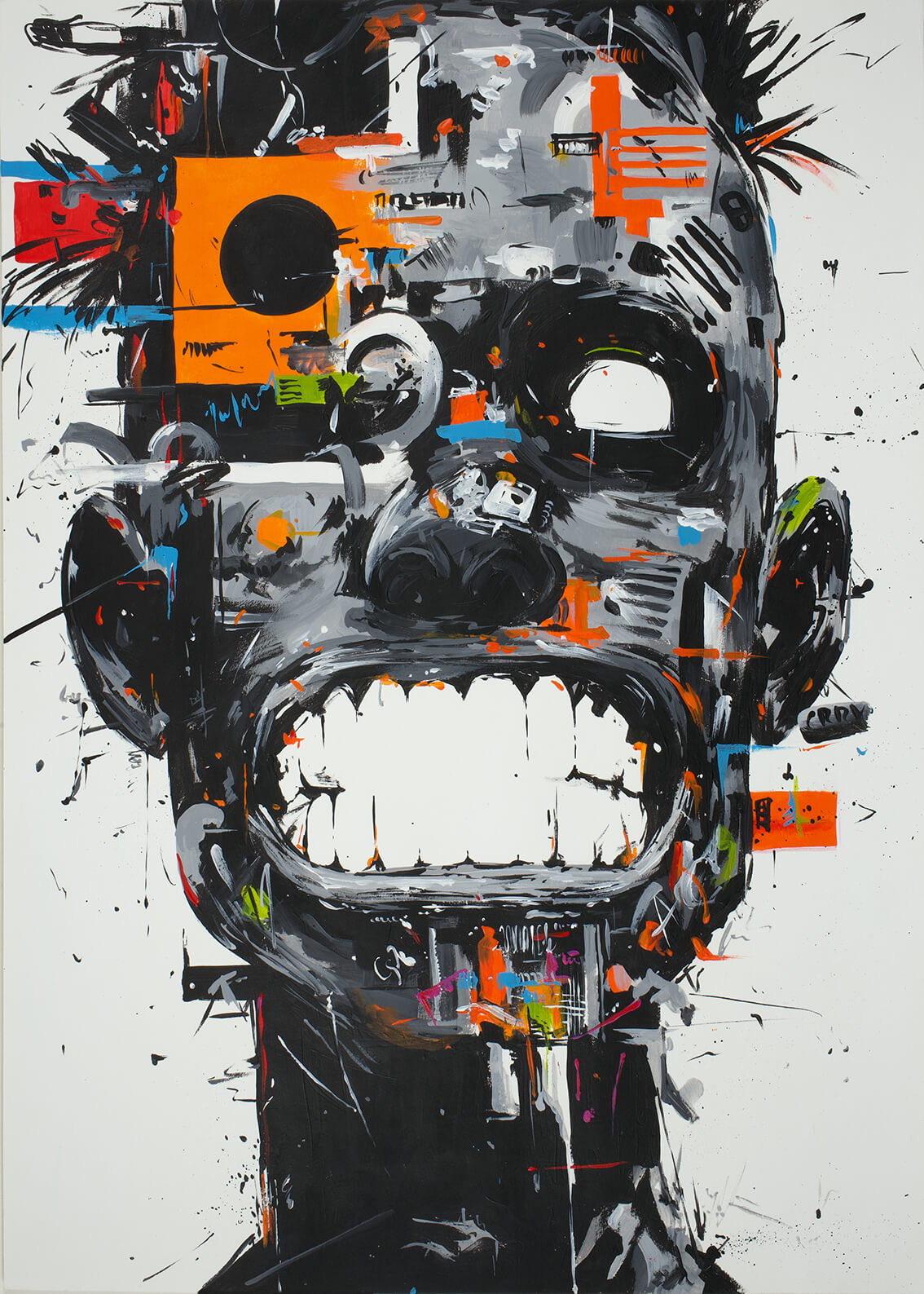 Stress Day IV, 42x30 cm original acrylic painting on paper