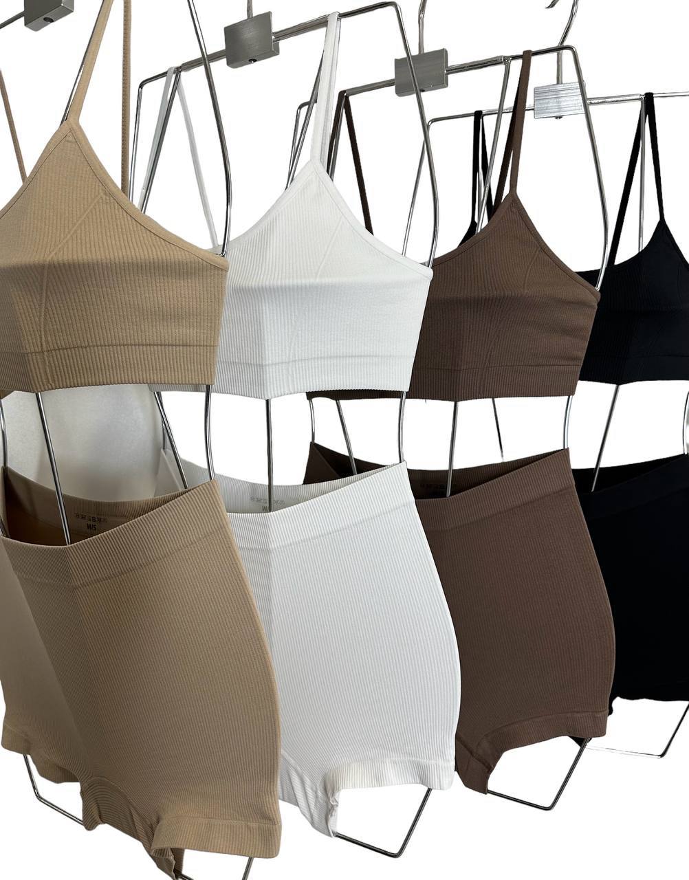 Комплект Трусики шорти та топ на тонких бретеля