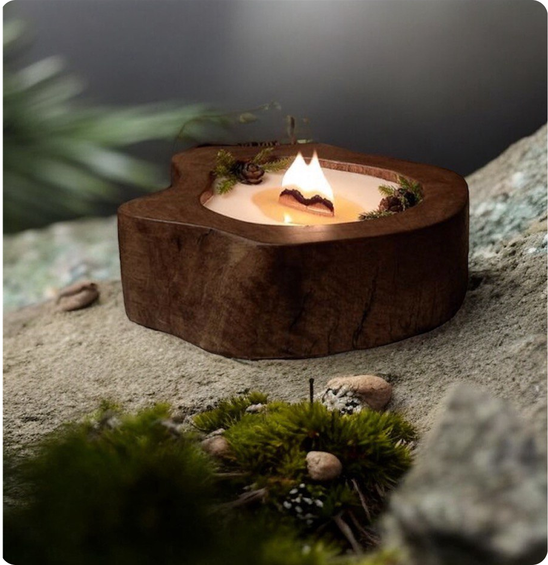 Арома свічка WOOD HOME Розмарин-кедровий горіх-хвоя