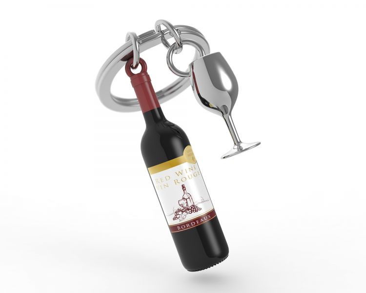 Брелок Metalmorphose French Wine Bottle – металевий аксесуар у формі французької винної пляшки