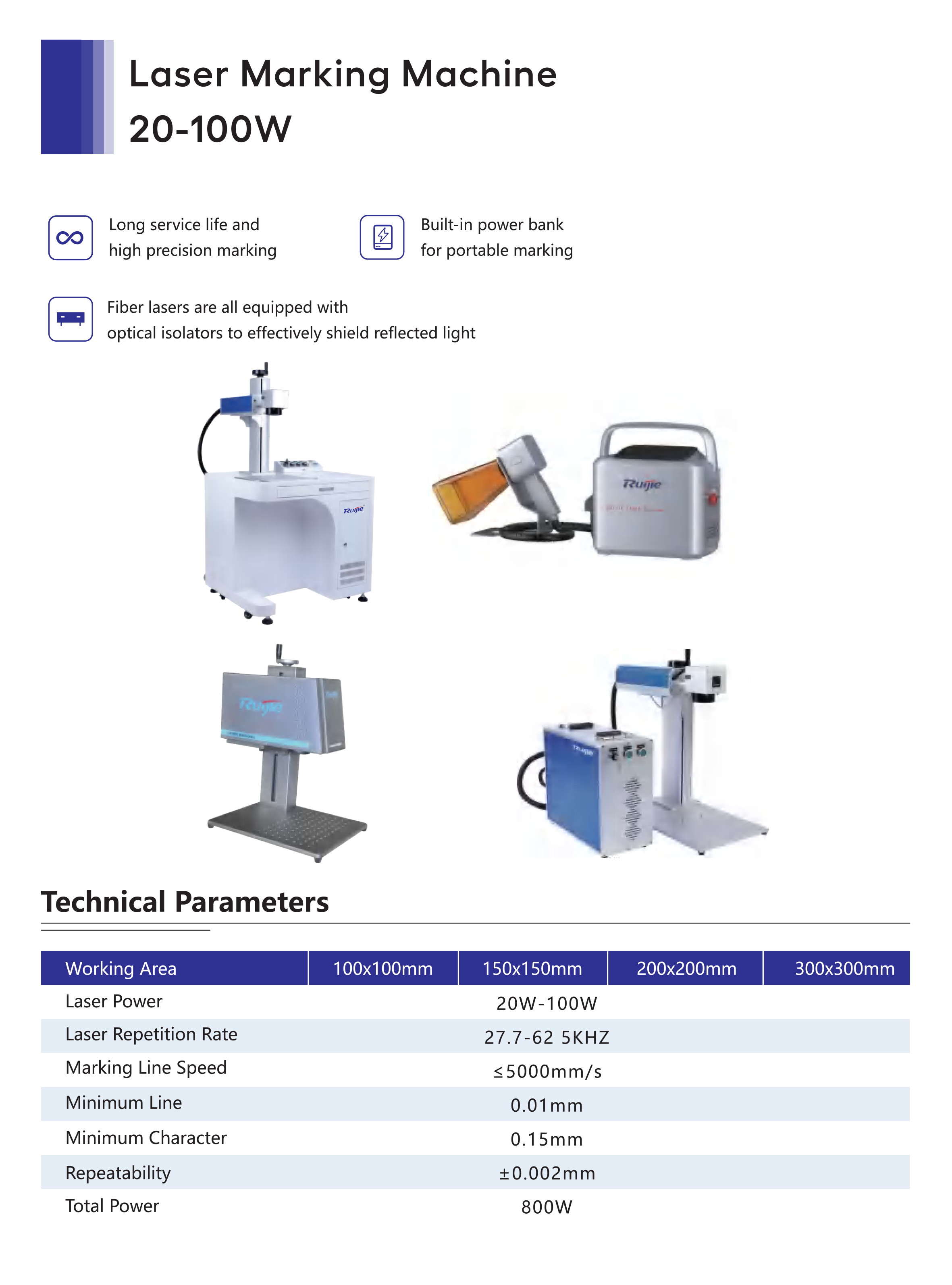 Laser Marking Machine 20-100W