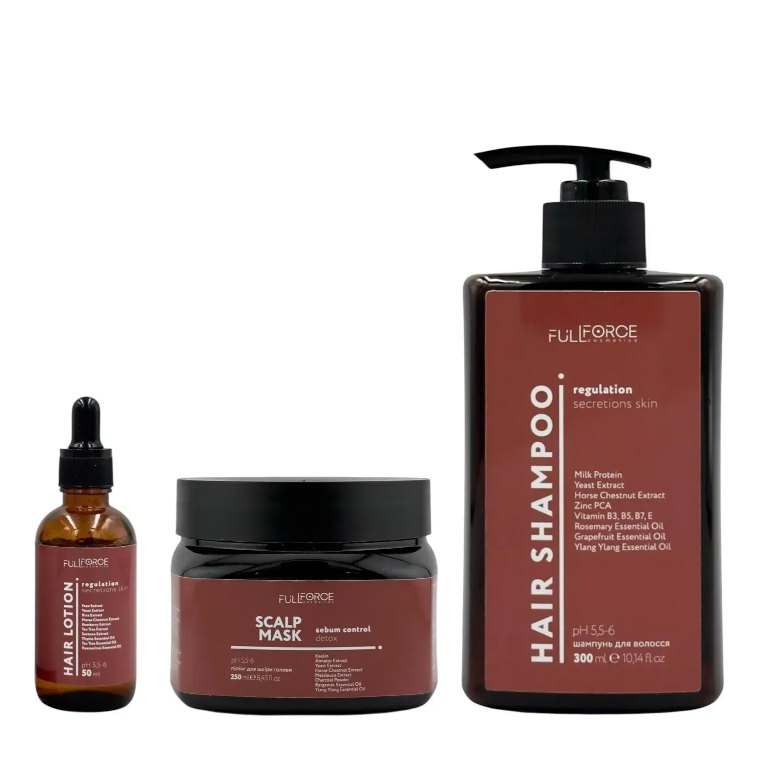 Набір при надмірній жирності волосся та шкіри голови TRICHOLOGICAL SET FOR EXCESSIVE OILINESS OF THE SCALP, 600 ml