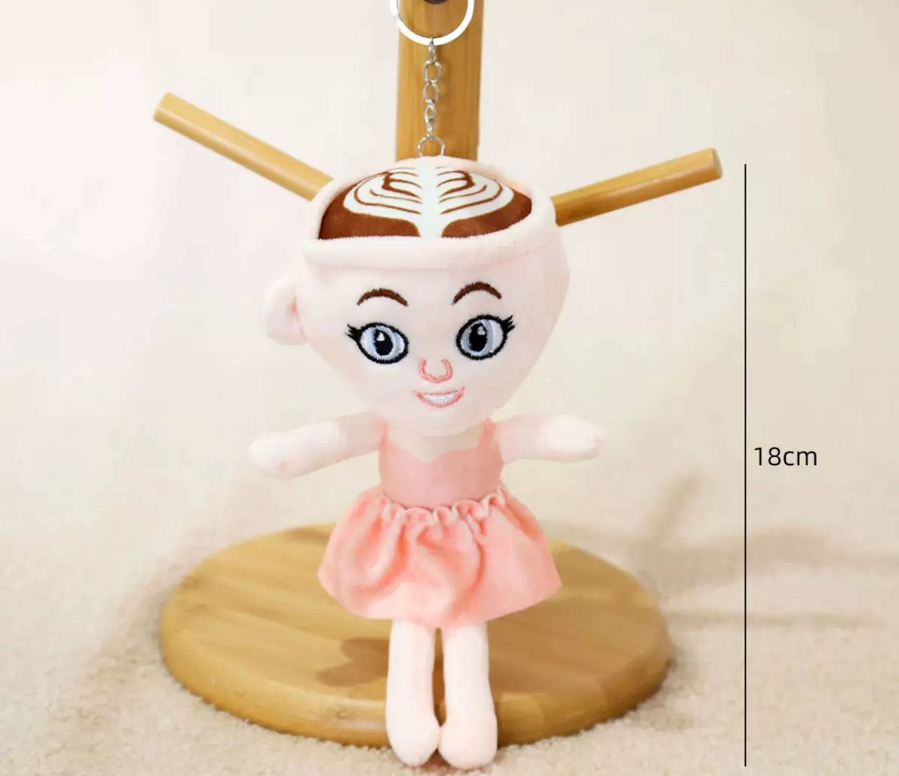 М'яка іграшка-брелок Балерина Капучино, Ballerina Cappuccino, Італійський мем, Brainrot