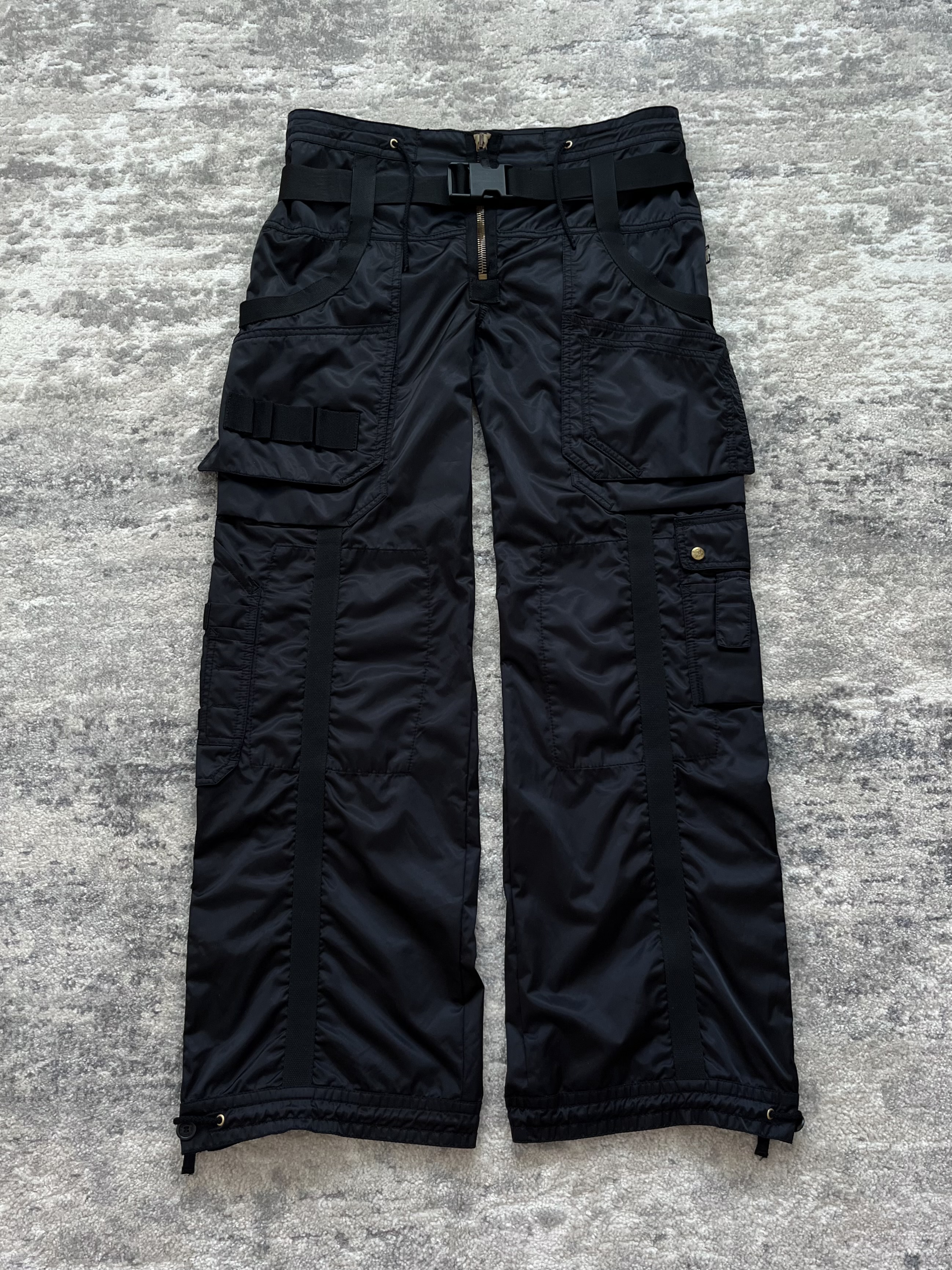 jean paul gaultier aw03 nylon parachute bondage pants