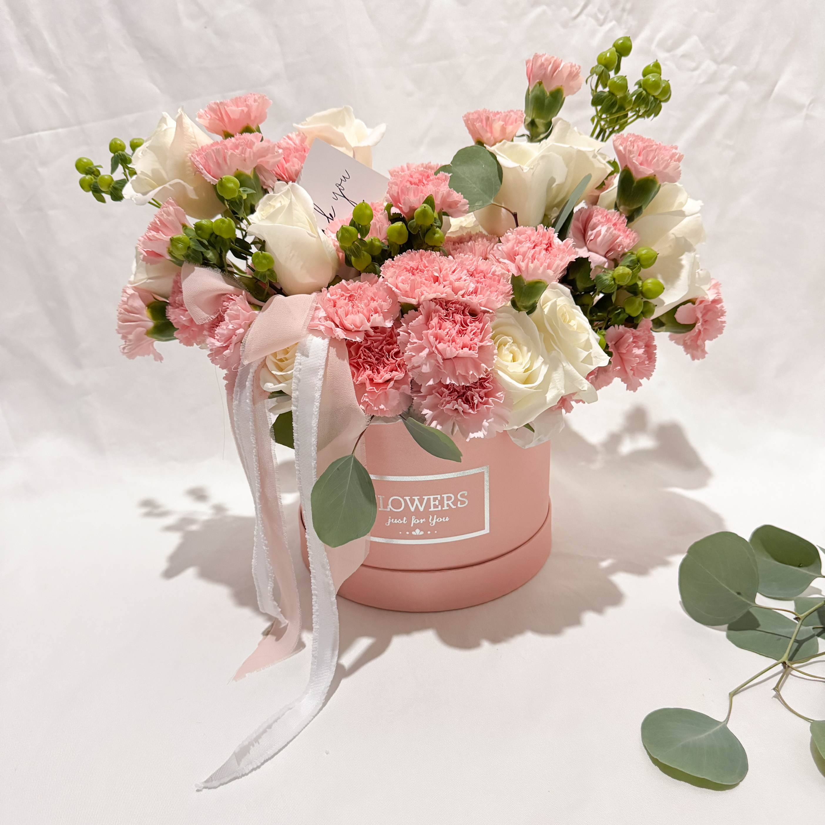 Mix of flowers in a box