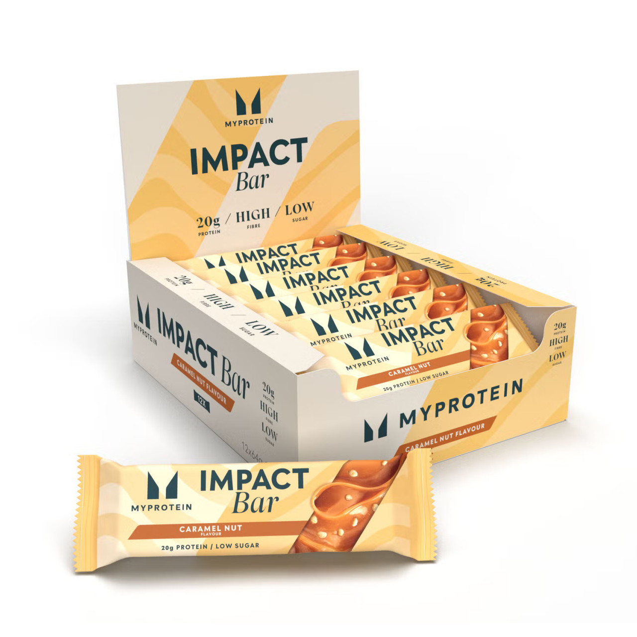 Impact Protein Bar - 12x64g Caramel Nut