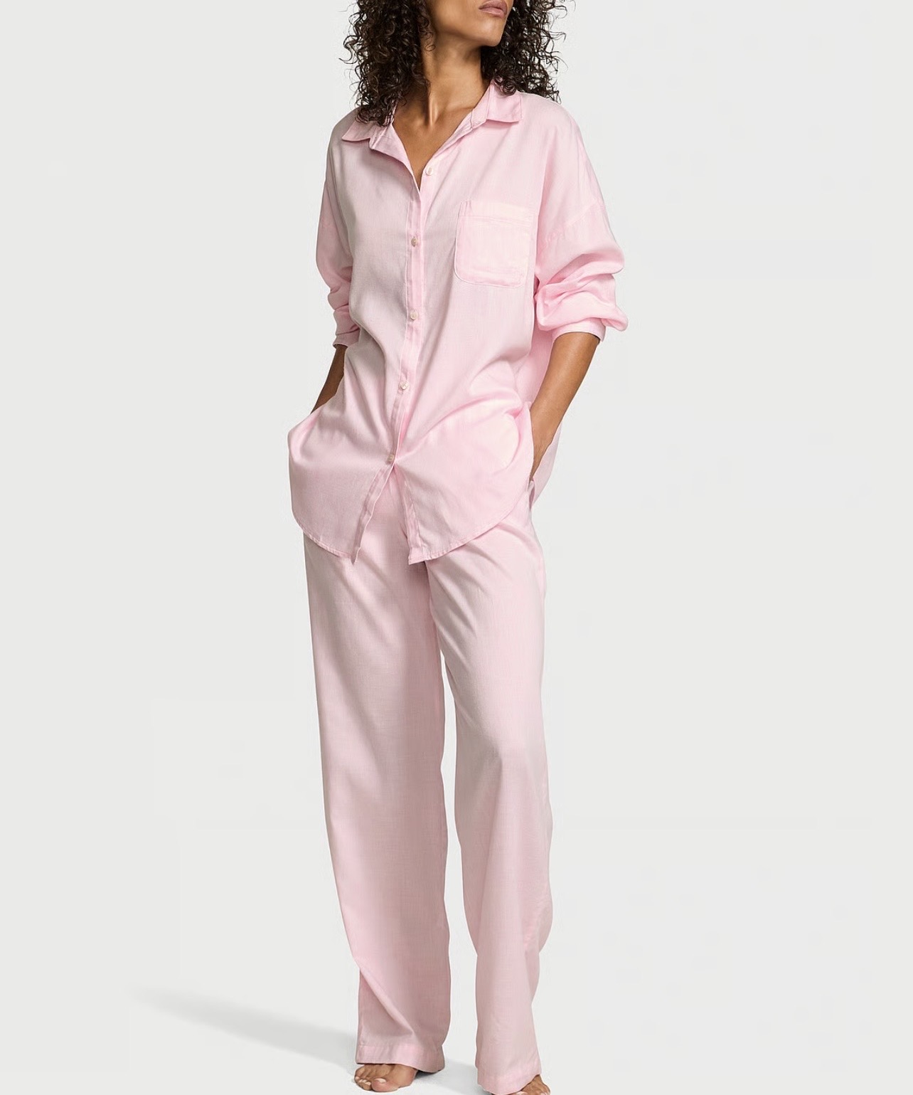 Котонова піжама Modal-Cotton Eyelet Long Pajama Set