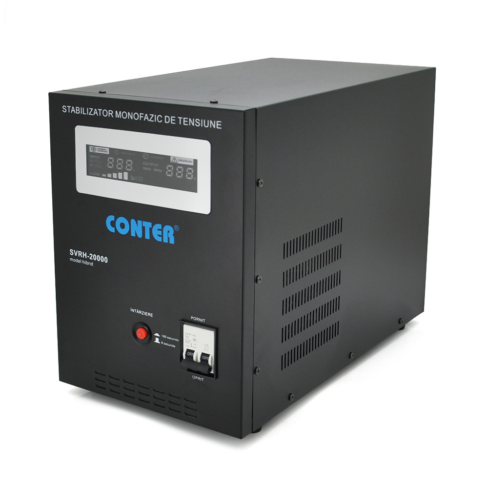 Стабілізатор напруги релейний Conter SVRH-20000VA/14000W 1 фаза, напольного монтажу, LED дисплей,