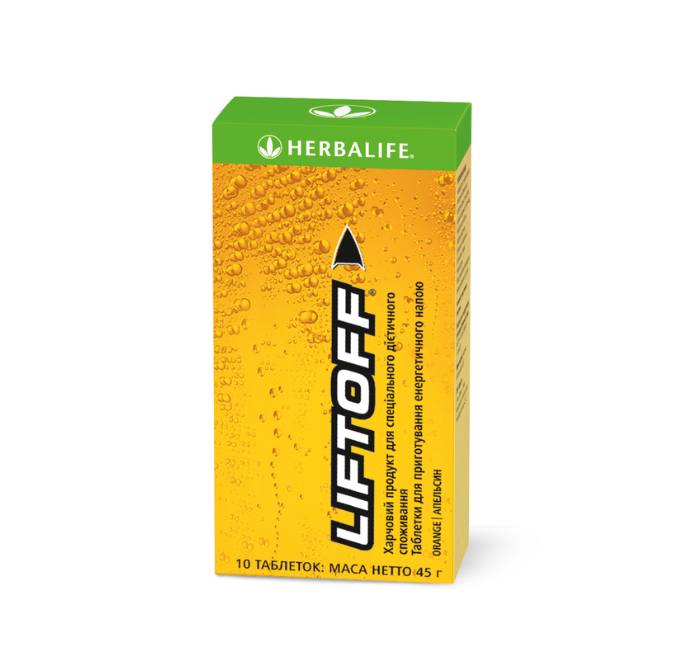 LIFTOFF® Апельсин 45 г, 10 порцій/ шипучих таблеток