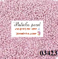 Бісер бузковий, непрозорий крейдяний сольгель