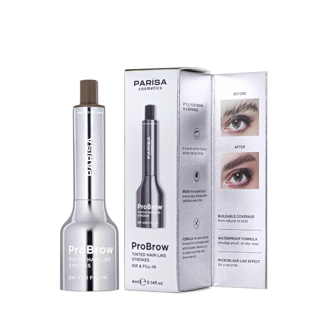 Стійкий тінт для брів PARISA ProBrow Tint - №601 (Taupe)