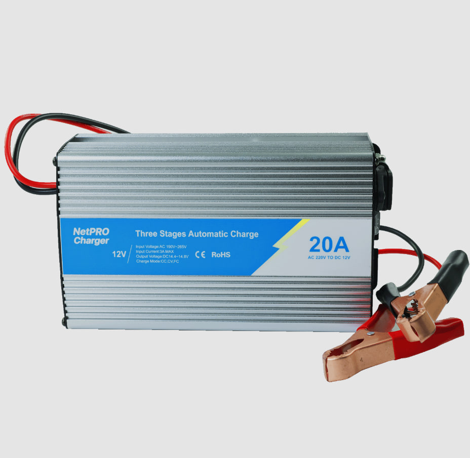 Зарядний пристрій для свинцево-кислотних та LiFePO4 акумуляторів NetPRO Charger BPC-1215 (12V/15A)