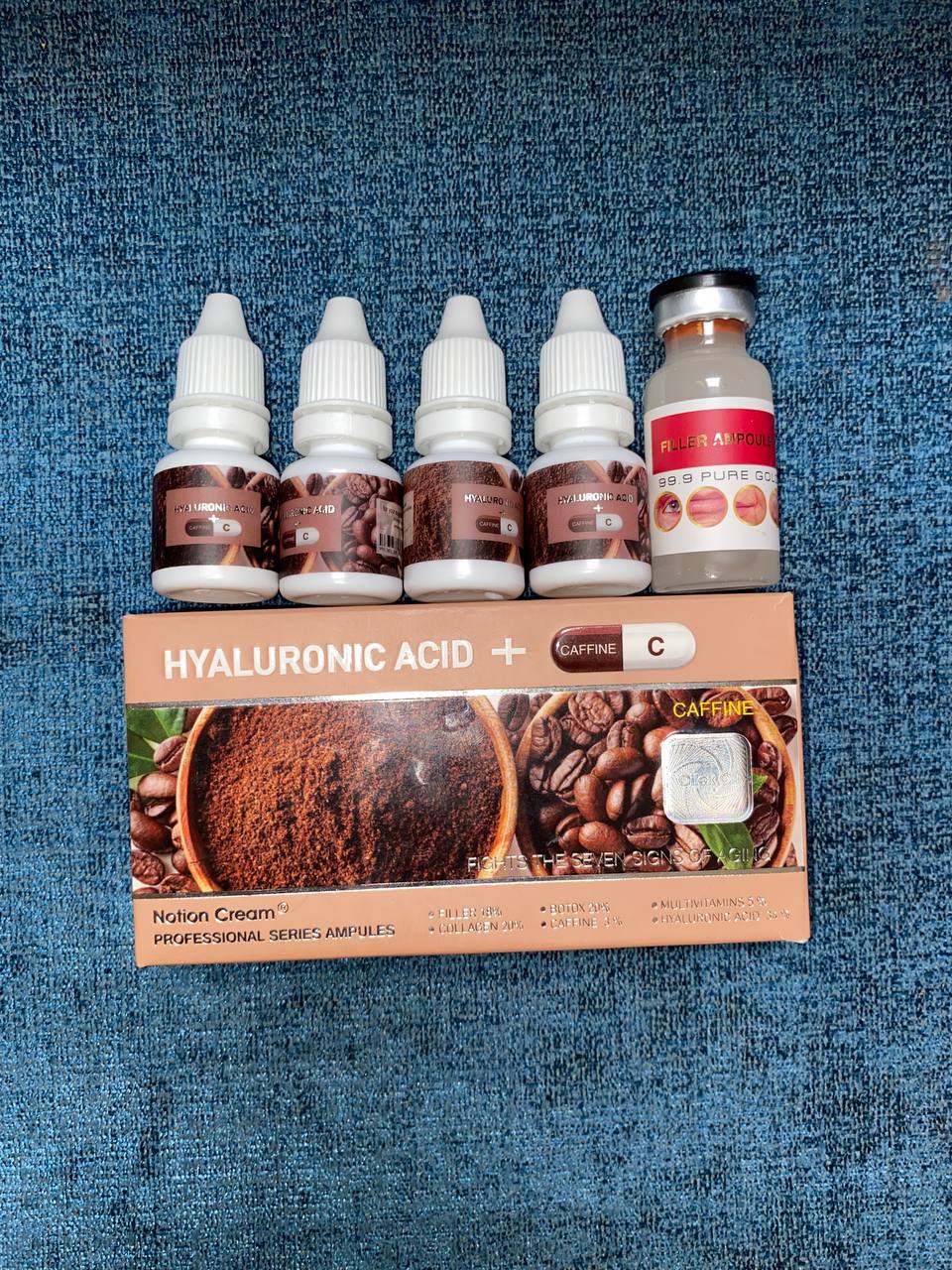 Hyaluronic Acid Caffine Notion Cream Омоложуючі ампули з гіалуроном кофеїном Вітаміном С