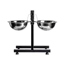 Підставка для собак 30см з мисками на 1л (метал/нерж.)