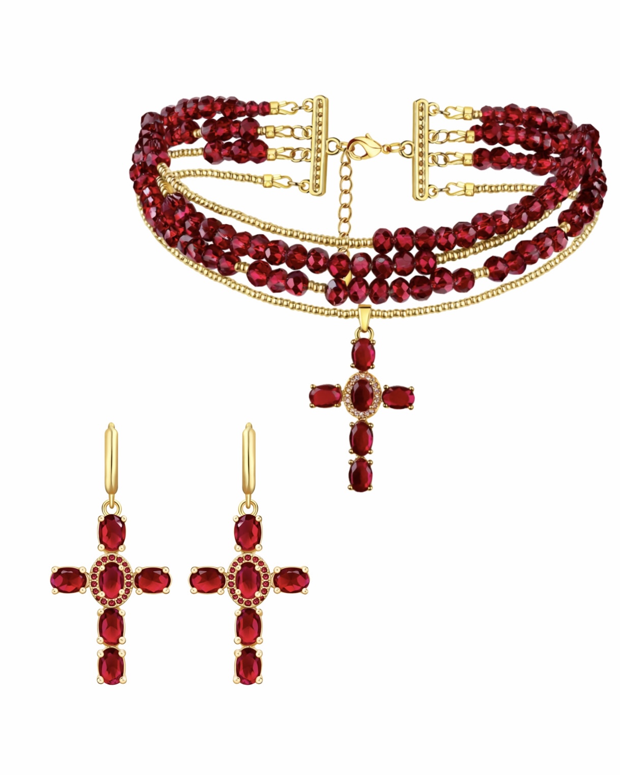 DIAMOND CROSS red set