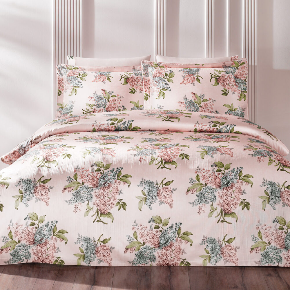 Постільна білизна Tivolyo Home Lilacs Cатин Делюкс жатий шовк