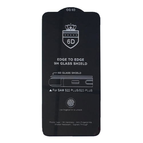 Захисне скло 6D Anti-static for Samsung S23 Plus чорне тех пак