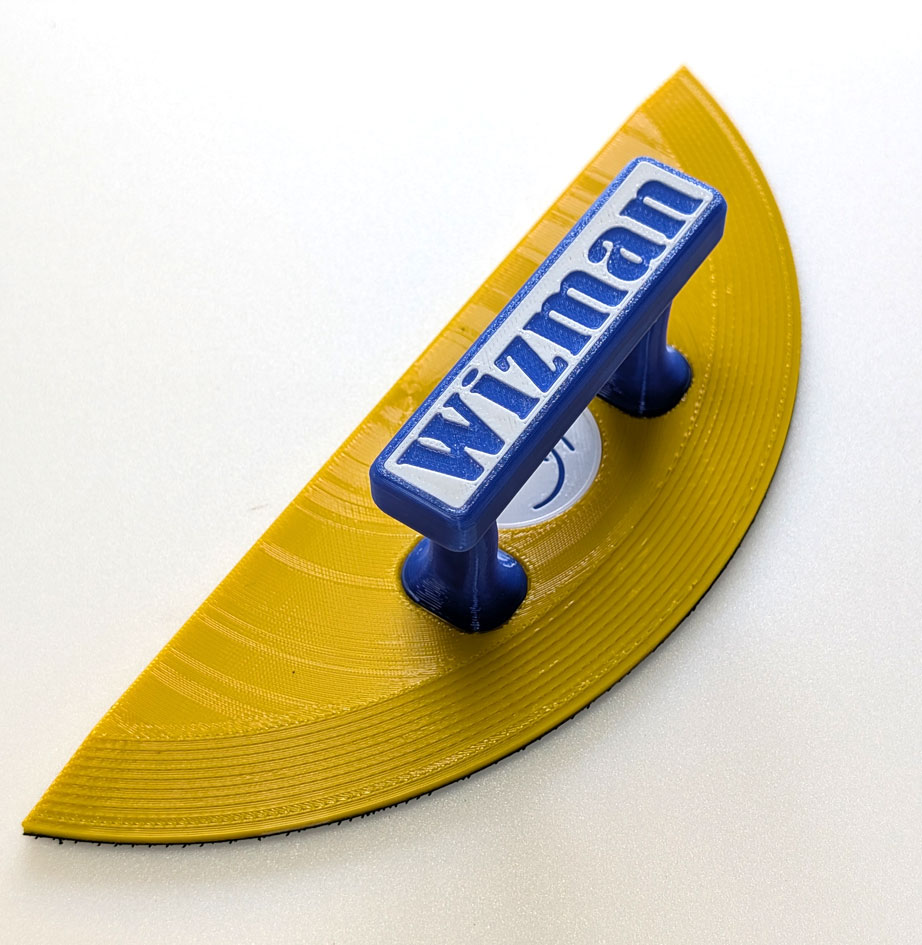 Шліфувальна терка WIZMAN з липучкою "півмісяць", 205 мм*70 мм