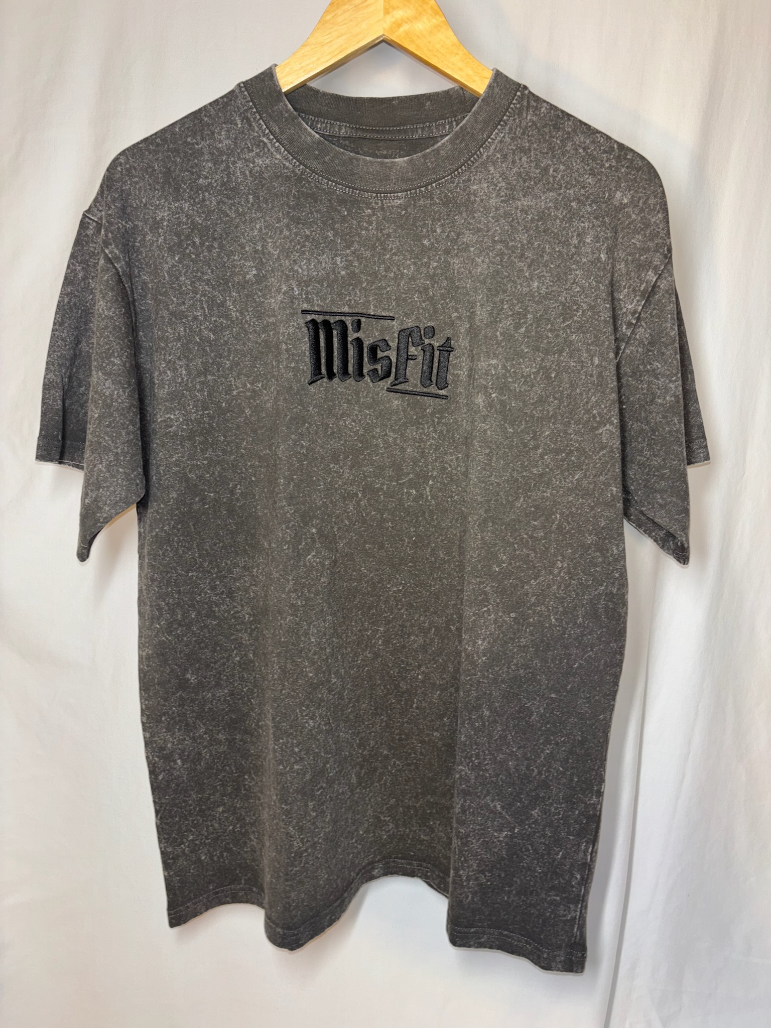 Dark Grey Oversized Acid Washed Shirt