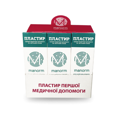 Набір пластирів Manorm на нетканій основі 19х72 мм 15 упаковок по 10 шт