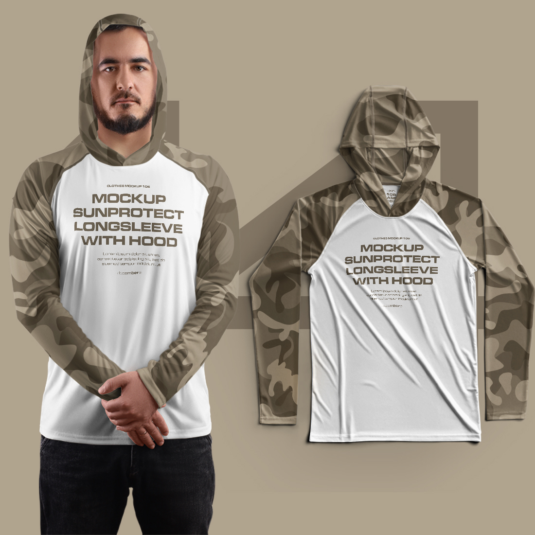14 Men's Mockups Long Sleeve T-Shirt SunProtect