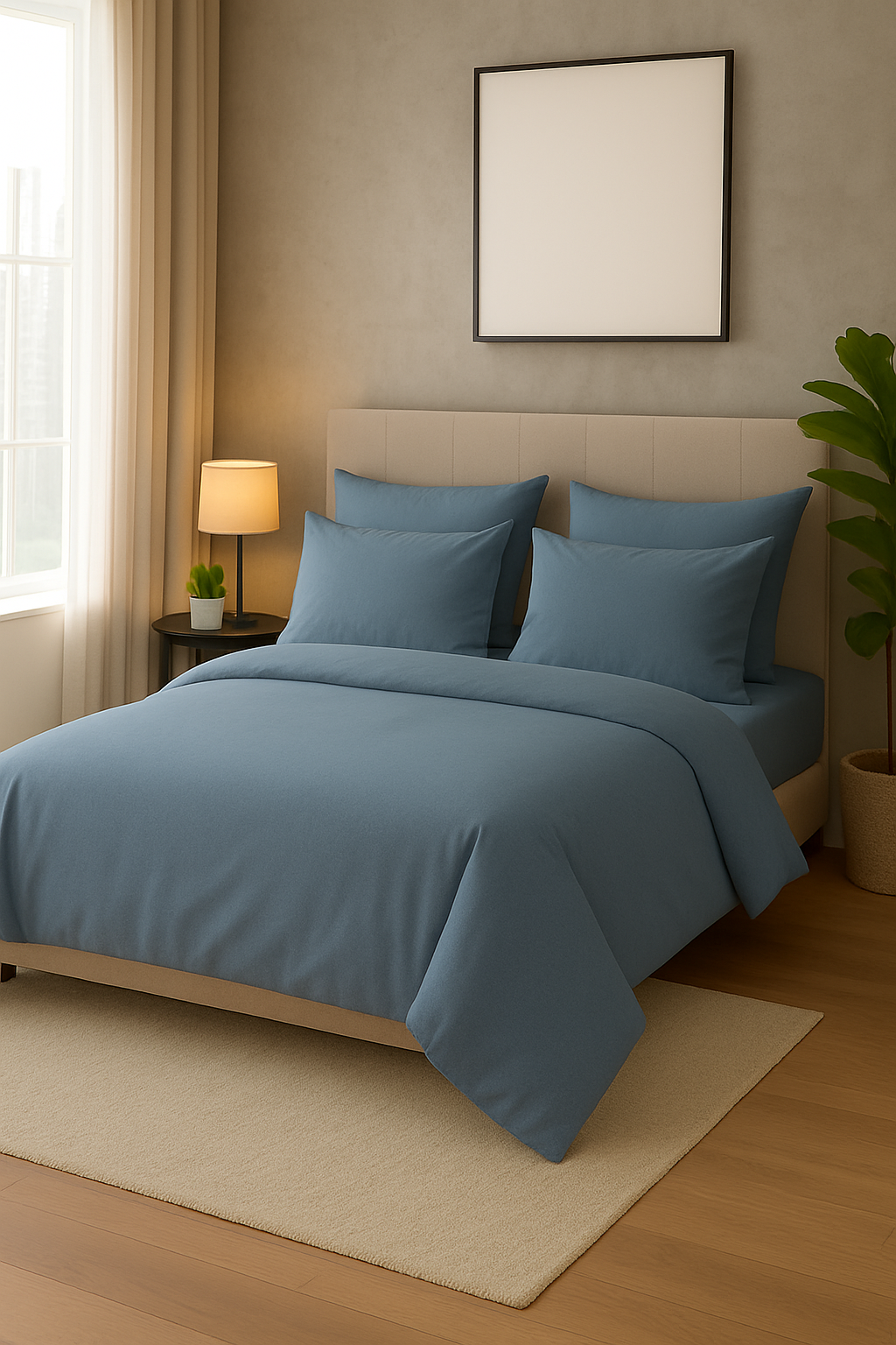 Постільна білизна фланель "Сіра блакить"