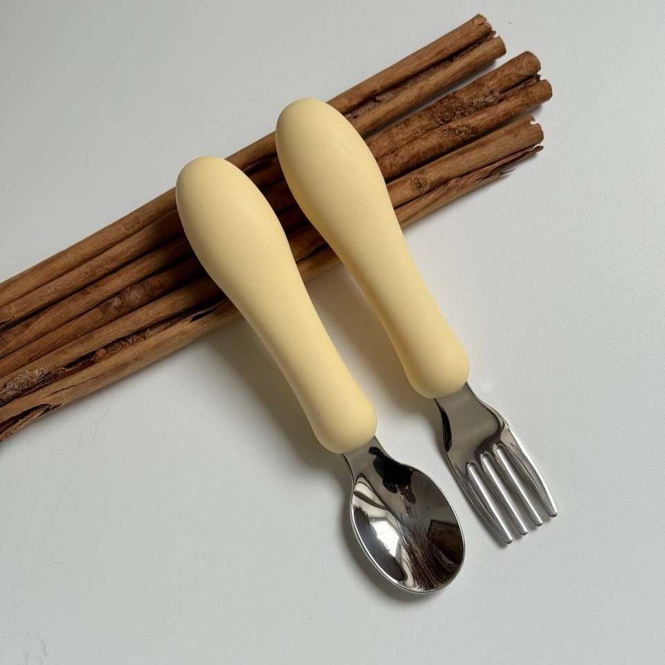 Прибори металеві "Довгі" Пастельно жовтий (pastel yellow)