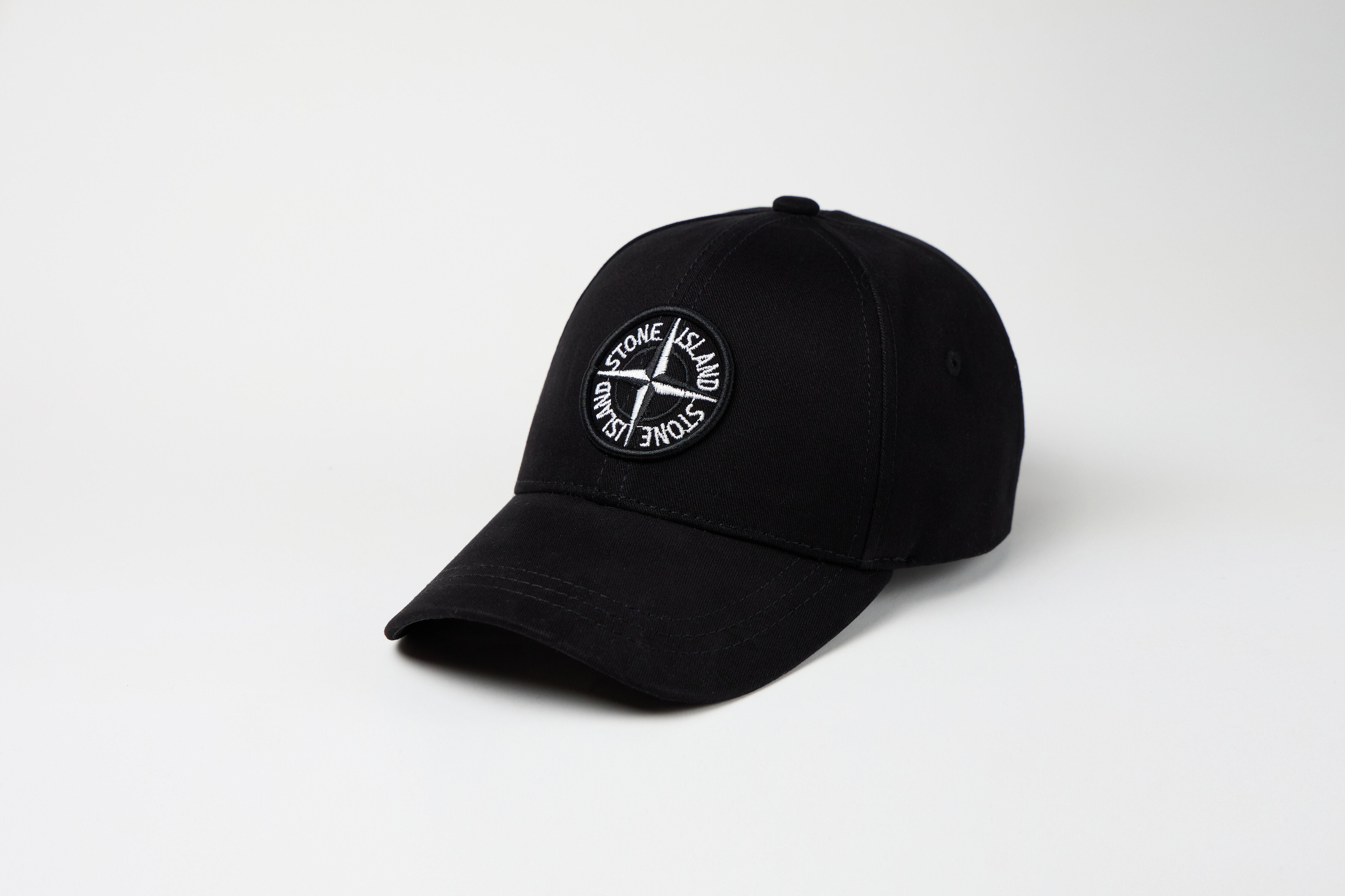 Бейсболка Stone Island - Стоун Айленд Вишивка Біла Копія