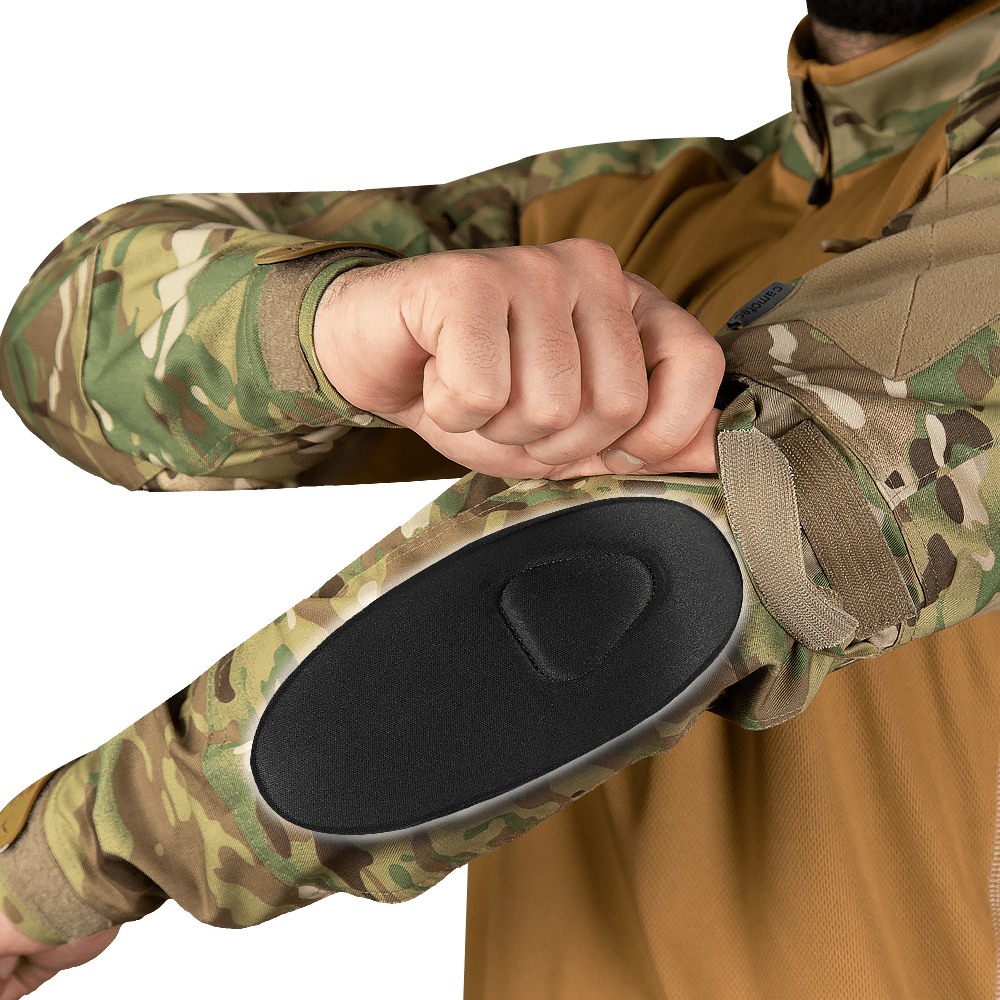 Тактичні м'які налокітники - вставки "EVA BLACK" від українського бренду "CAMOTEC".