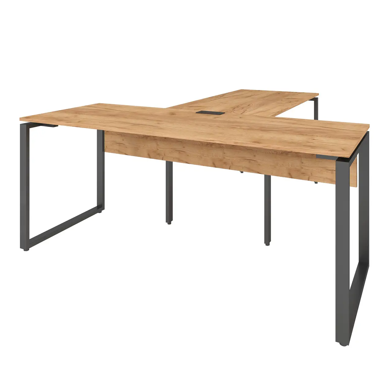 Стіл керівника з приставкою KB A, кабінет керівника, стіл керівника з брифінгом 1800/700/750+1350/700/750 мм.