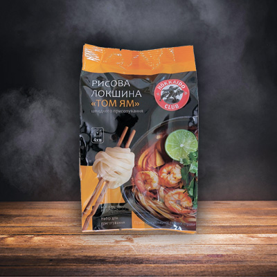 Рисова локшина «ТОМ ЯМ» (1 порція) 80 г  ТМ Hokkaido club