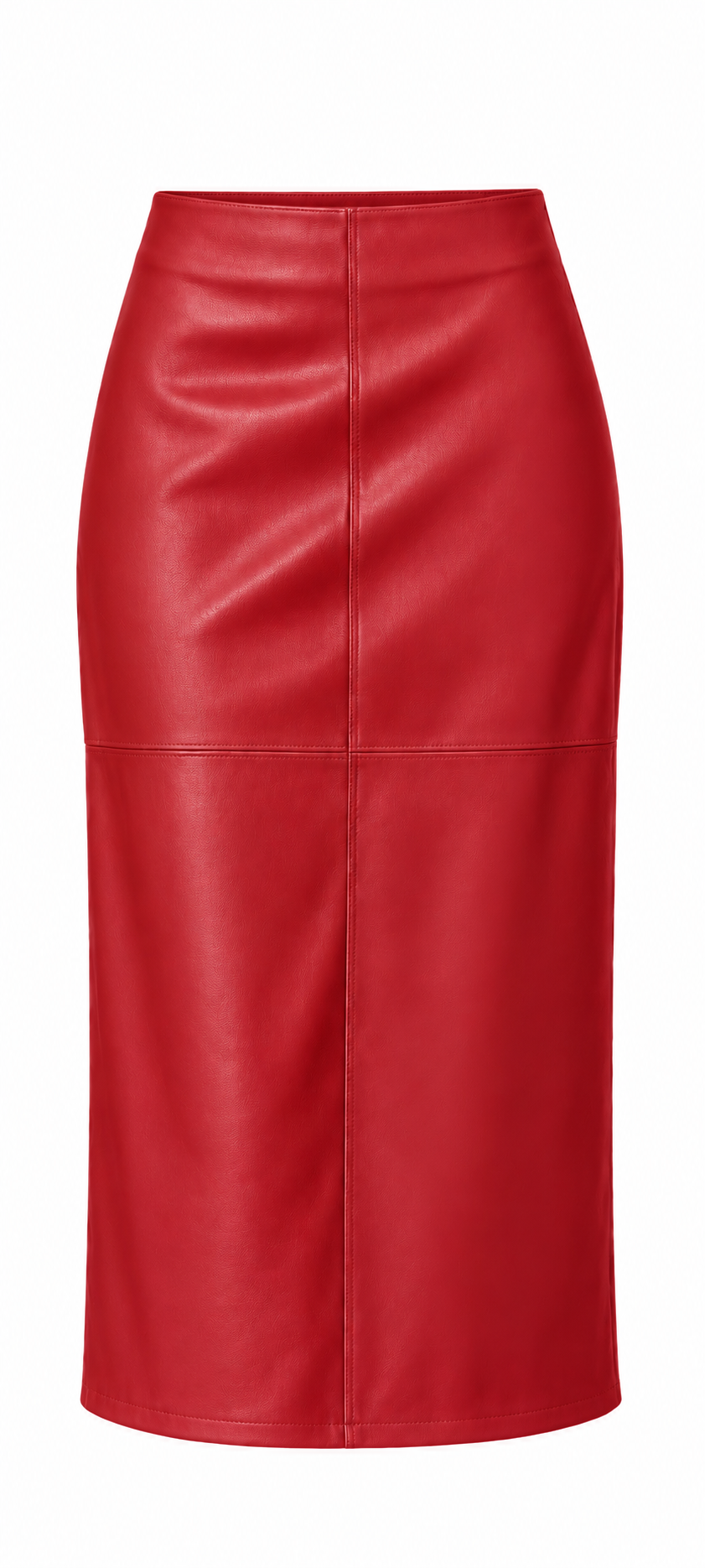 Шкіряна спідниця міді LEDY RED 