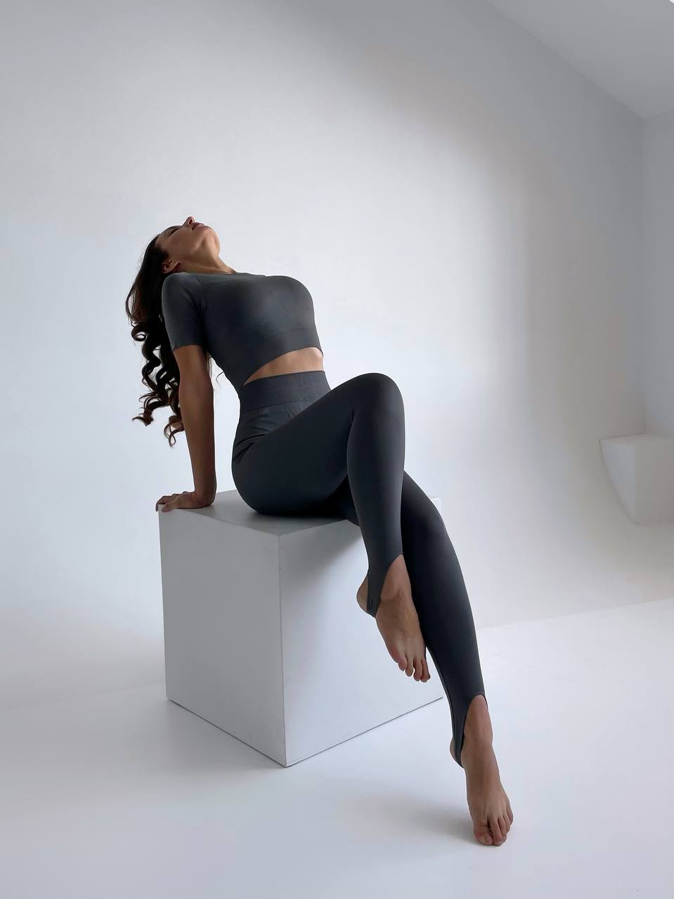 Лосини зі штріпами в кольорі графіт