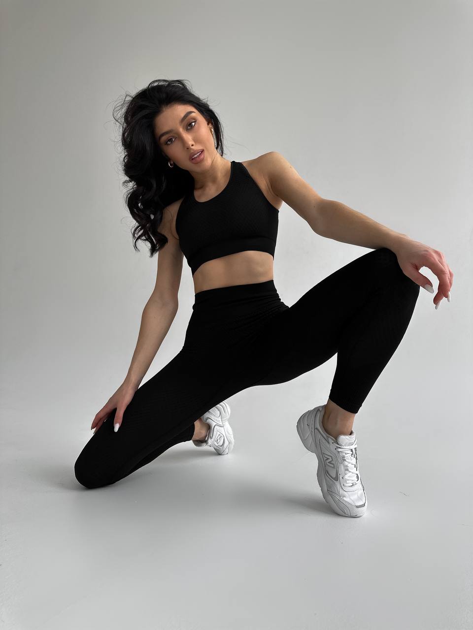 Безшовний костюм для фітнесу, тренувань, комплект двійка