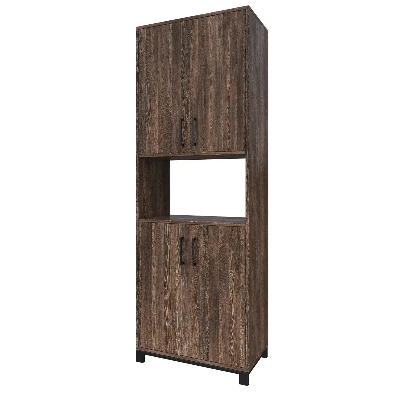 Шафа для документів GG 4A, шафа для офісу Лофт, офісна шафа з полицями та нішею 700/400/2000 мм.