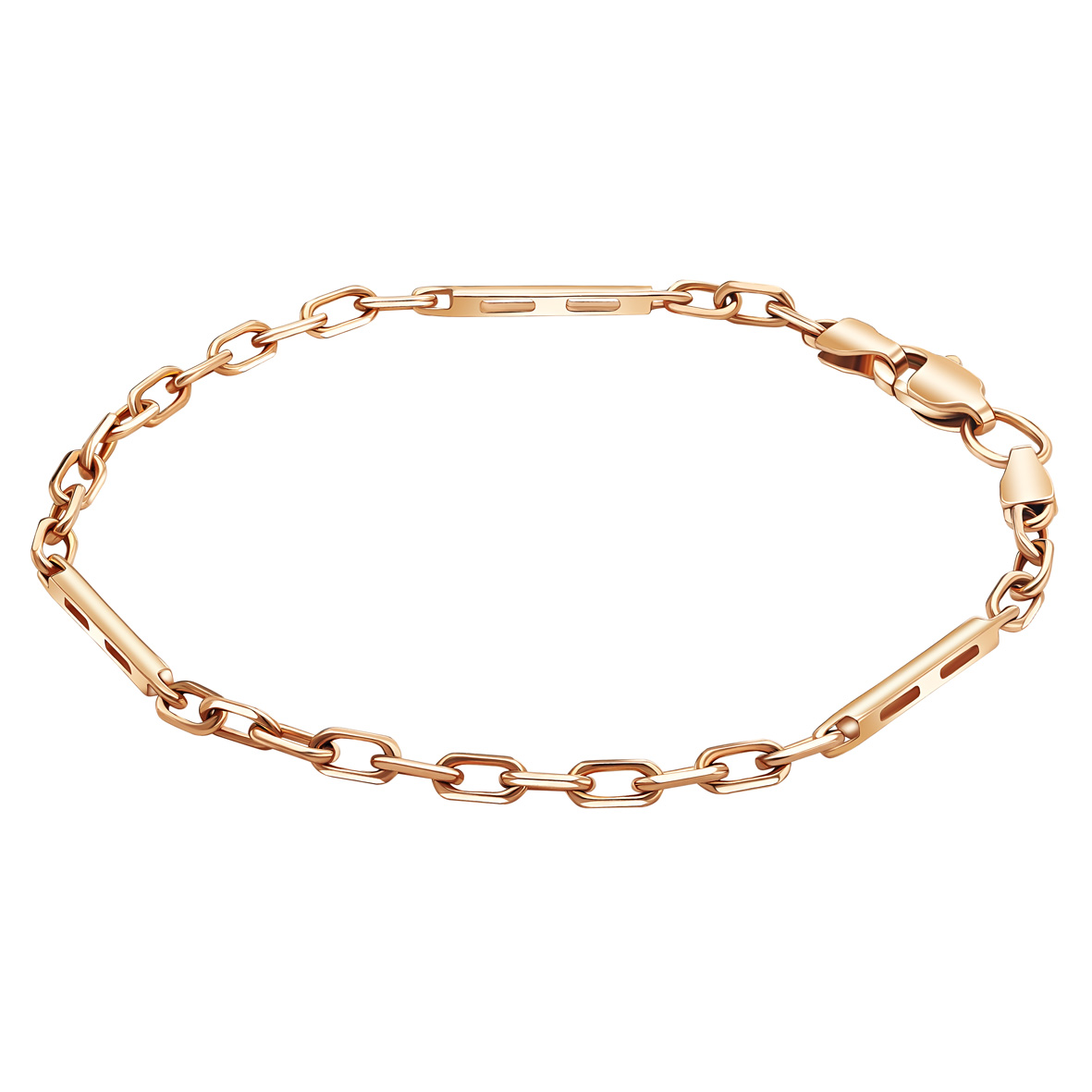 Goldarmband „Linea“ – 585er Rotgold